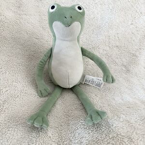 H&M Home Kids Frog Plush Green 13” Stuffed Animal Toy Amphibian Baby